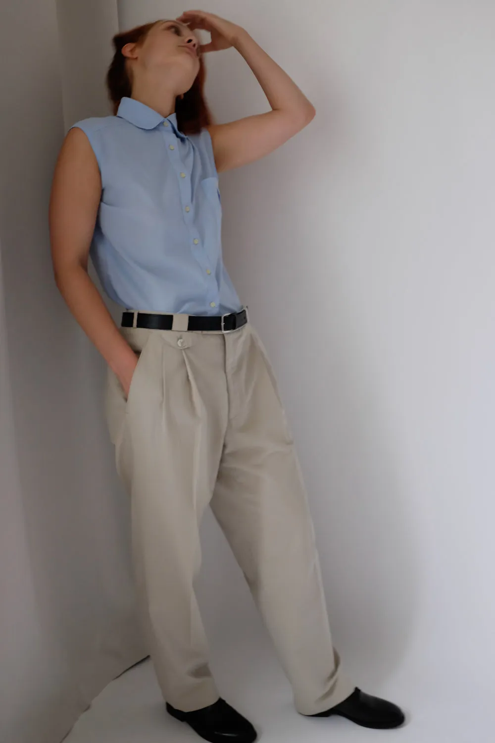 0058_PALE BLUE SLEEVELESS SHIRT