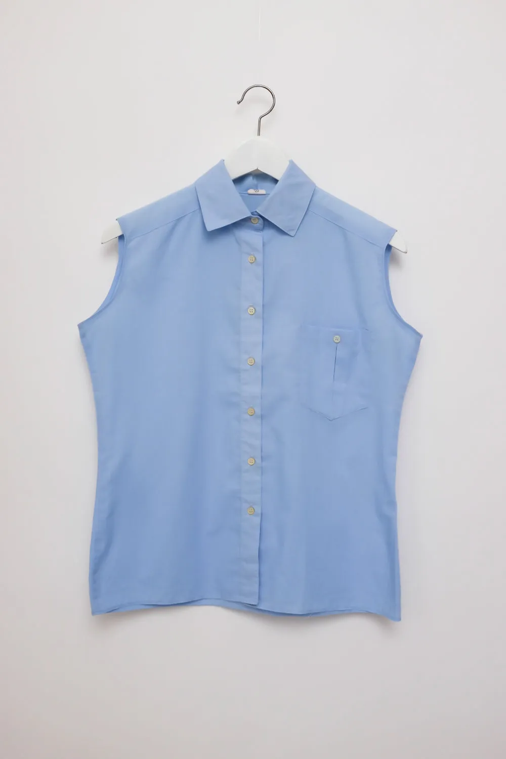 0058_PALE BLUE SLEEVELESS SHIRT