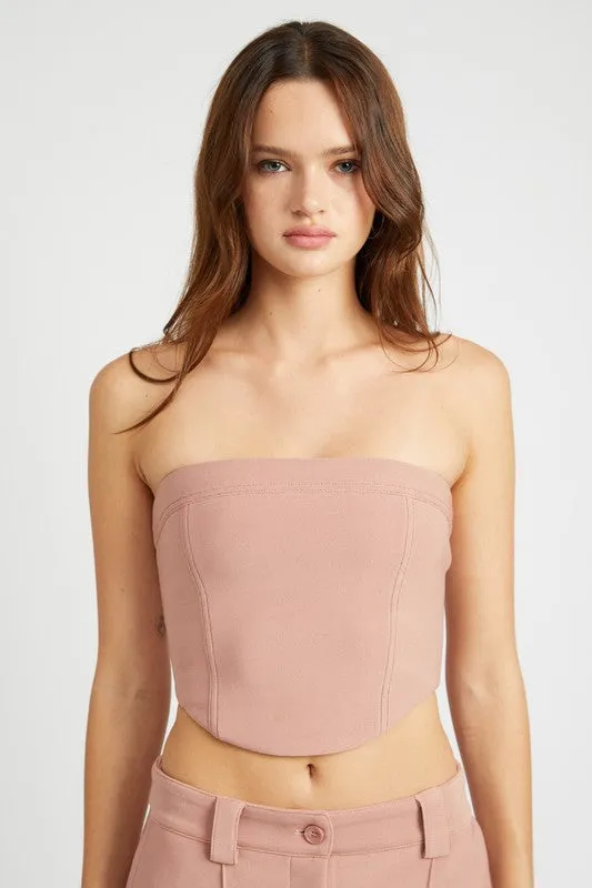 BACK LACE UP TUBE TOP