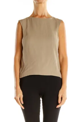 Beige Casual Top