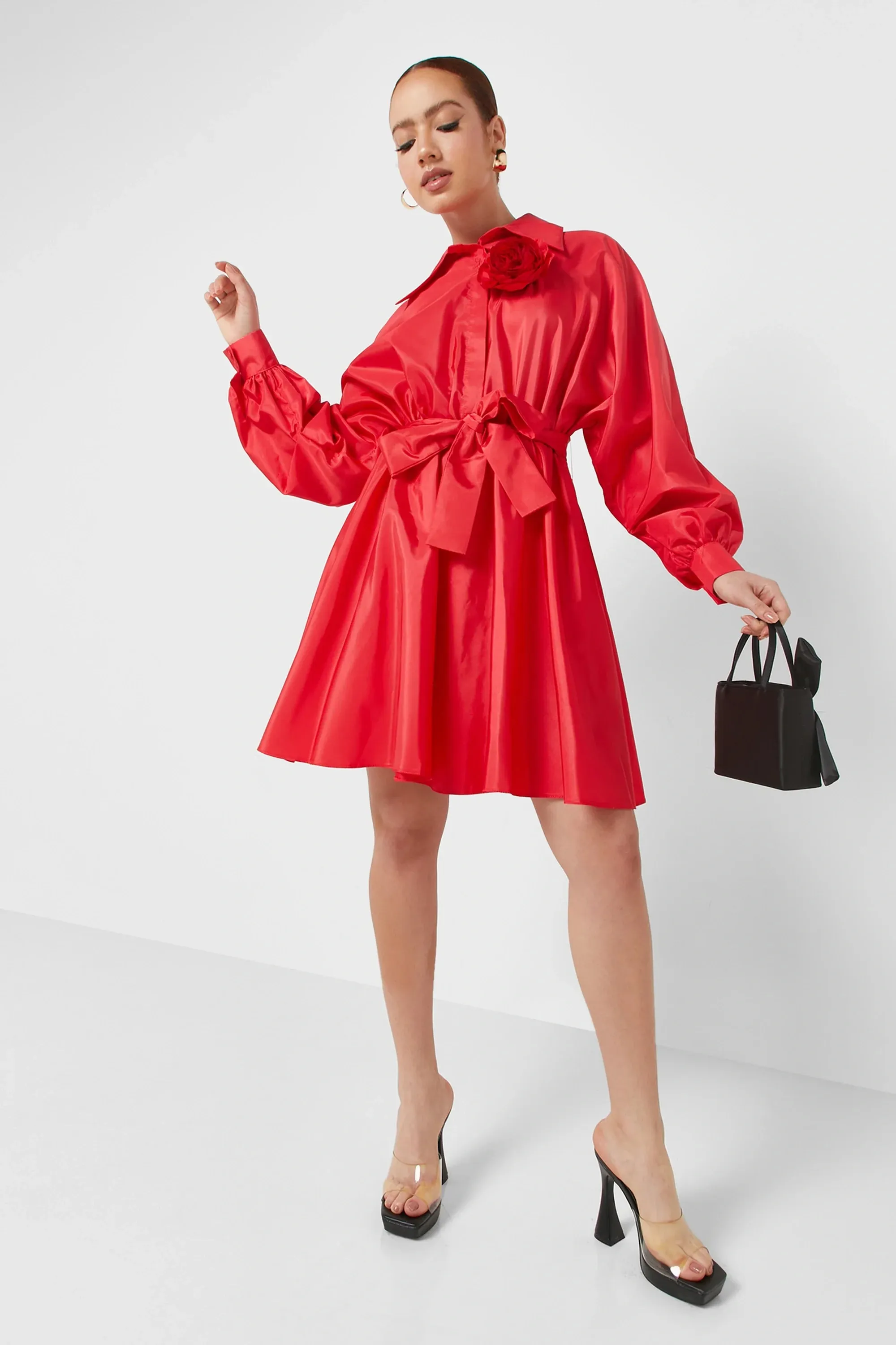 Belted Taffeta Dress (Final Sale)