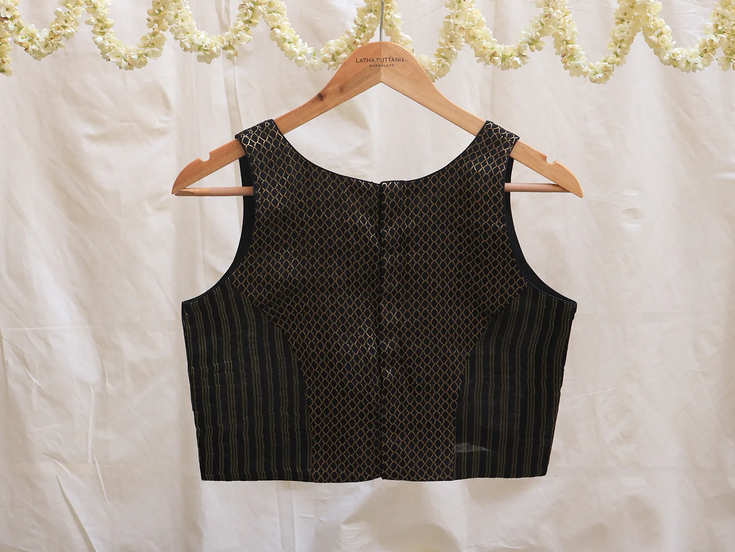 Black woven blouse