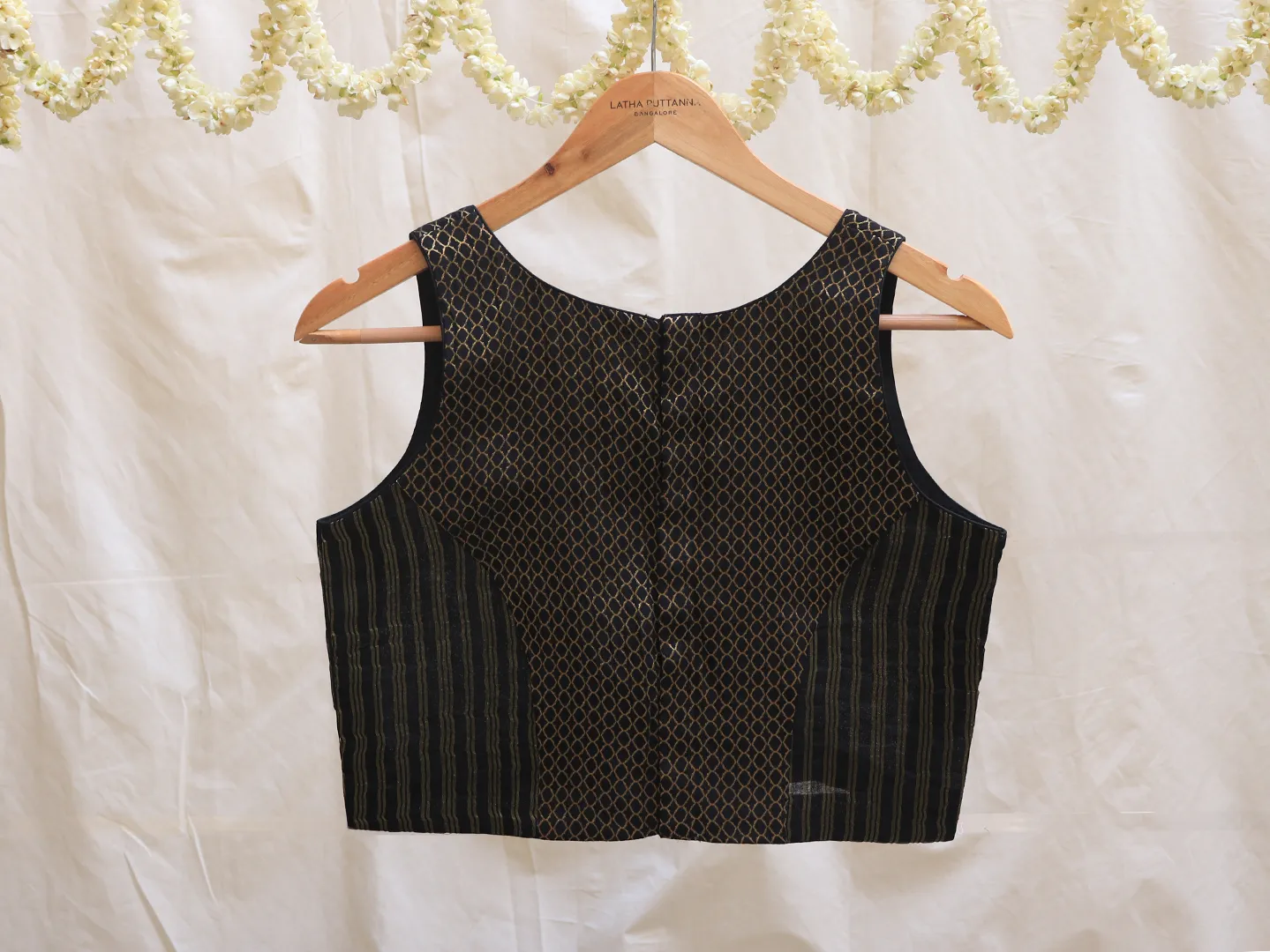 Black woven blouse