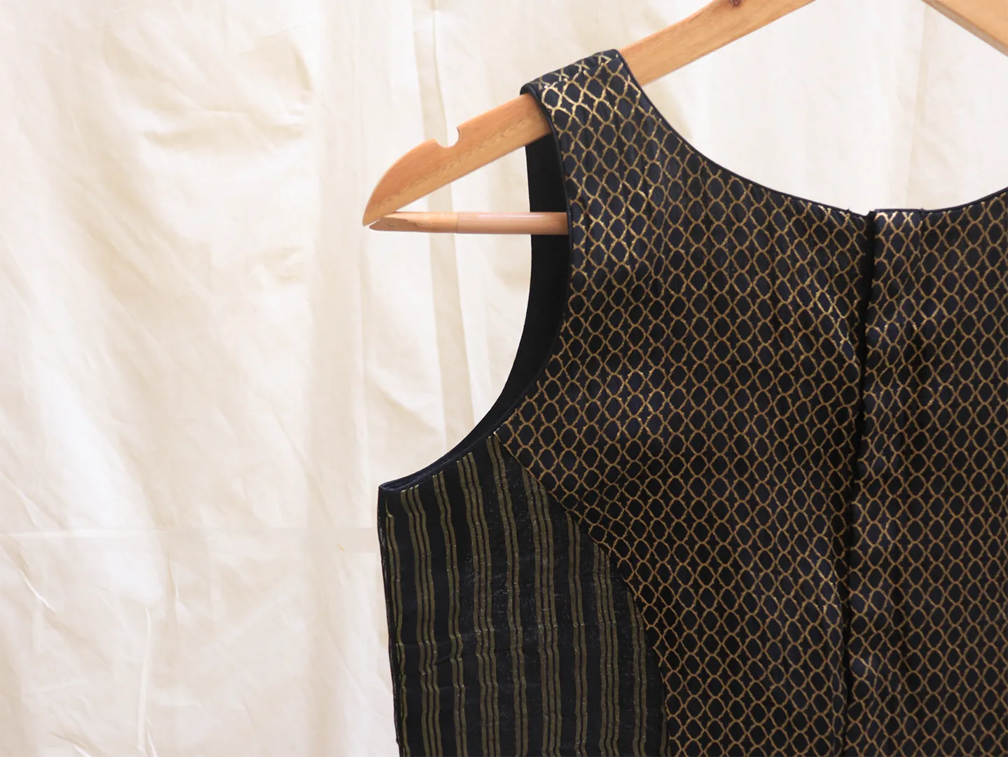 Black woven blouse