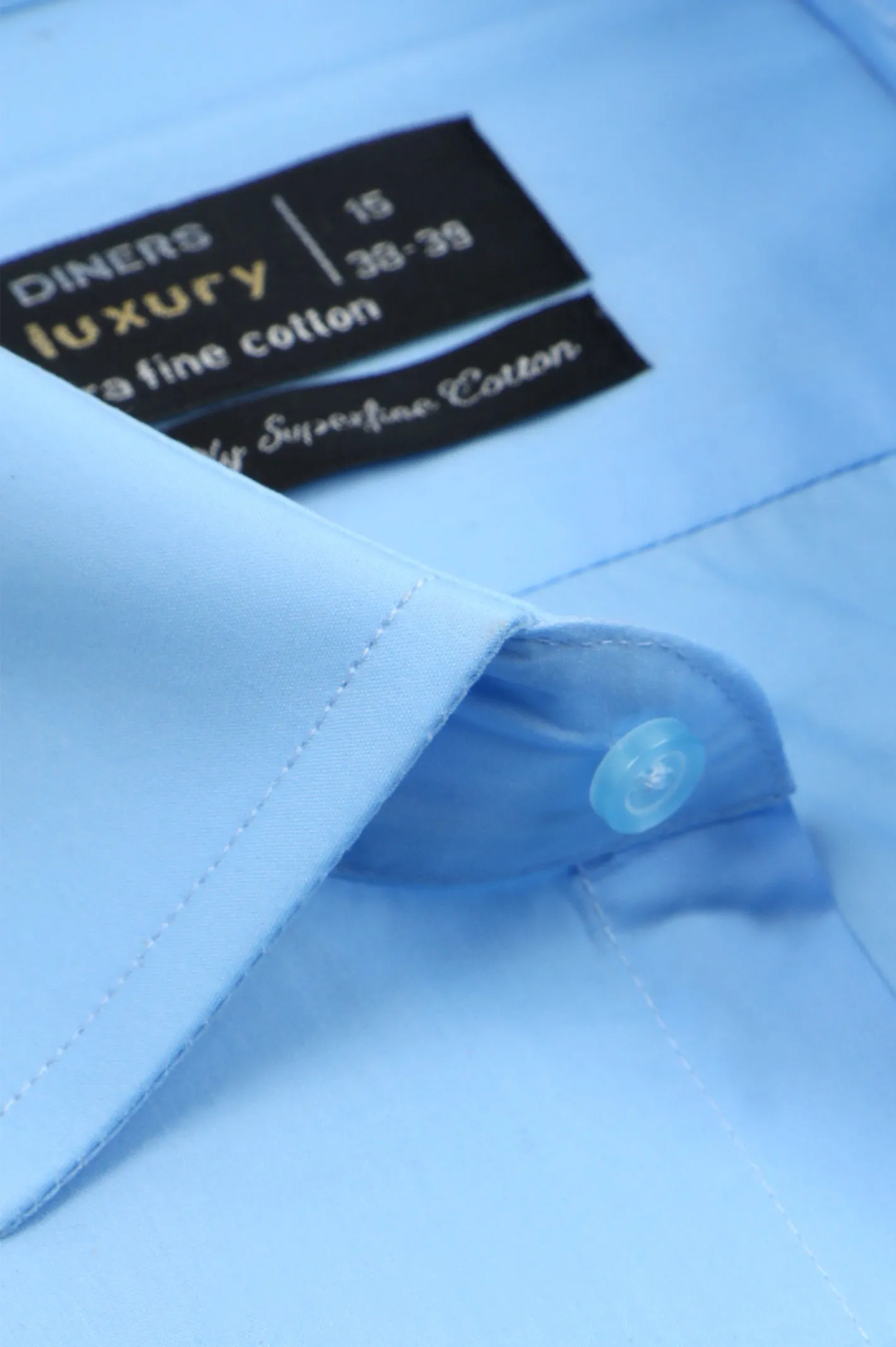 Blue Plain Formal Men Shirt