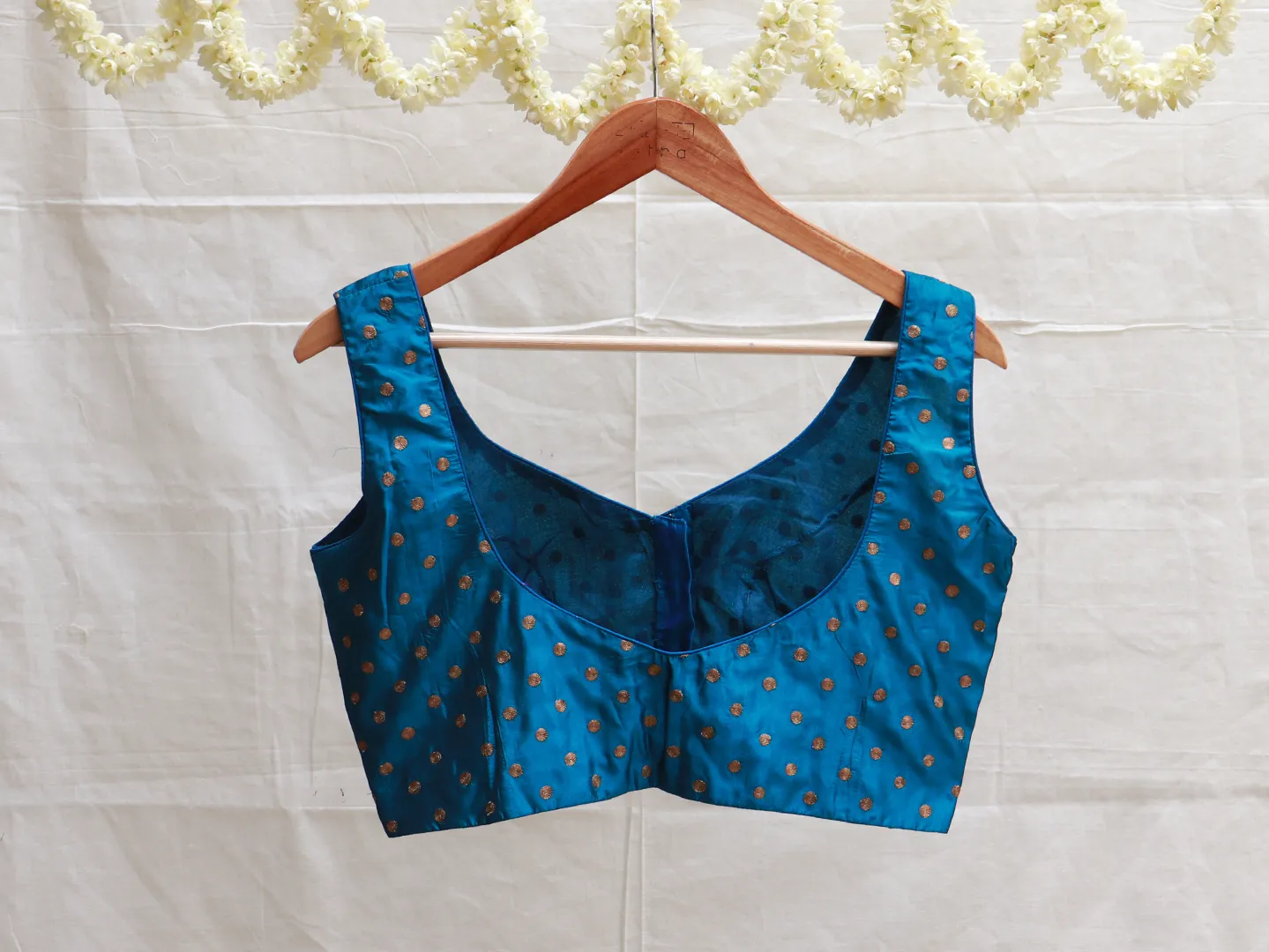 Cobalt blue Karnataka Silk blouse