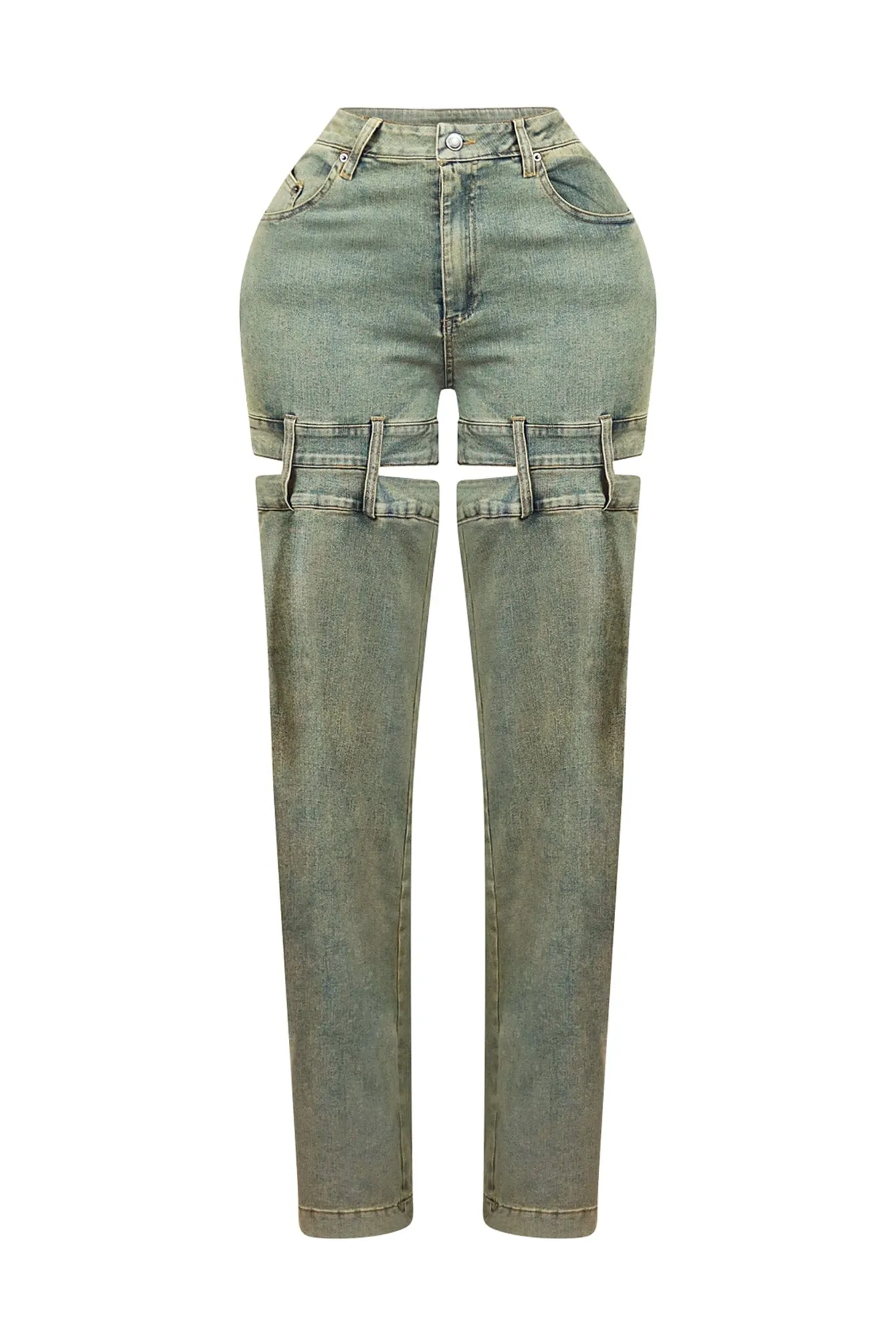 Darby Washed Cut Out Denim Jeans