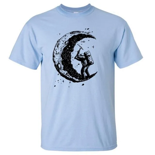 Digging the Moon Printed Tees