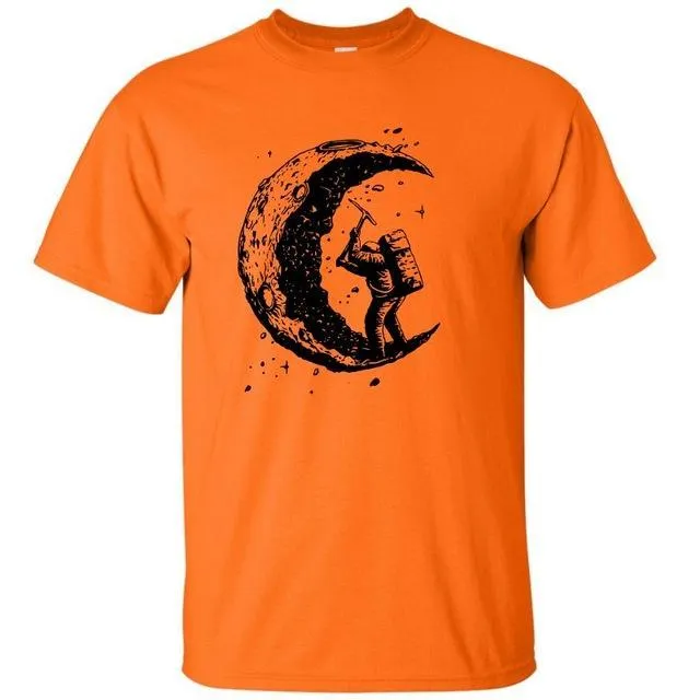 Digging the Moon Printed Tees