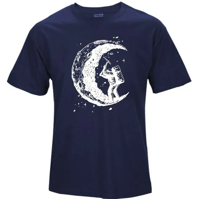 Digging the Moon Printed Tees