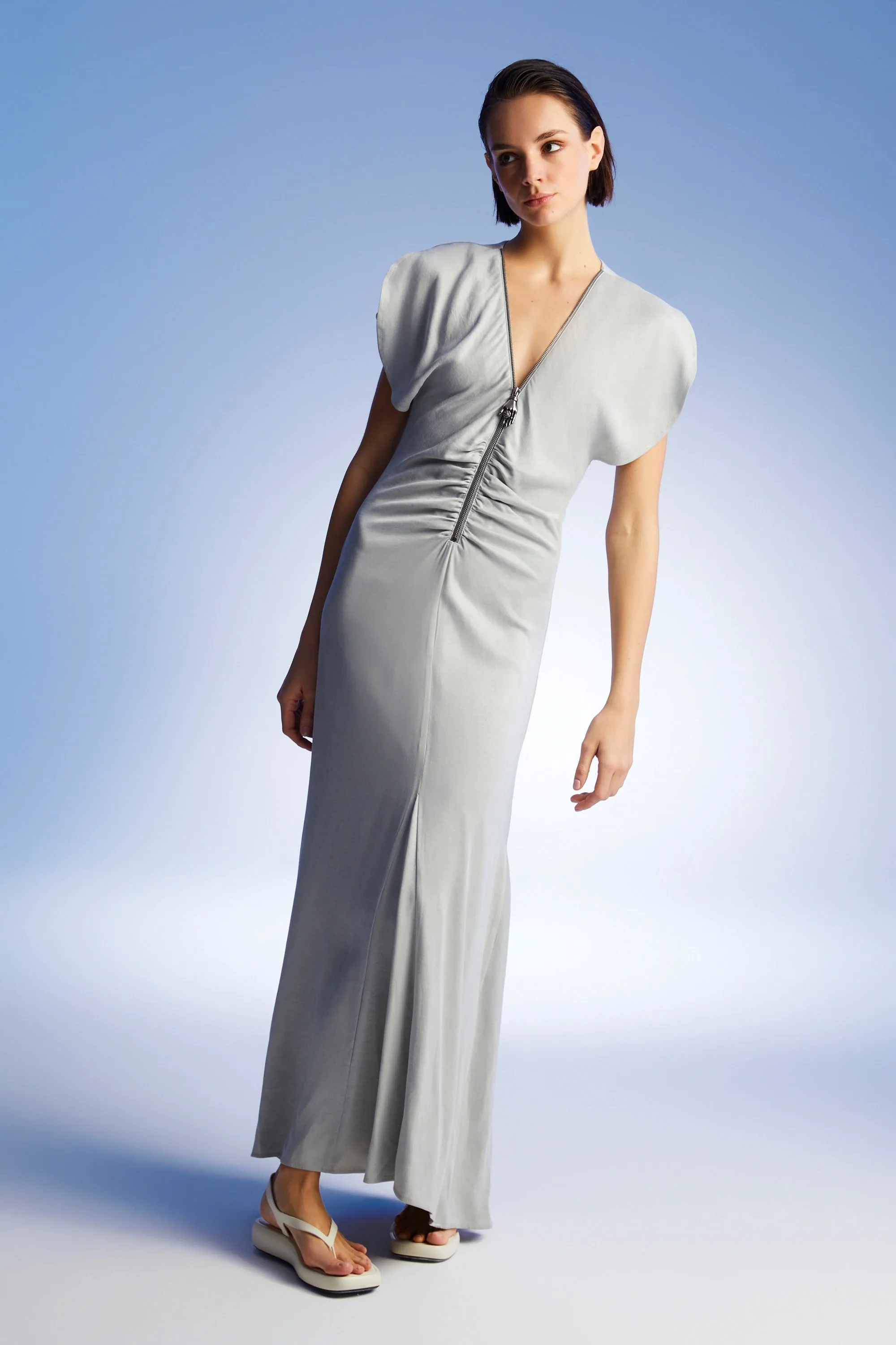 Draped V-Neck Dress (Final Sale)