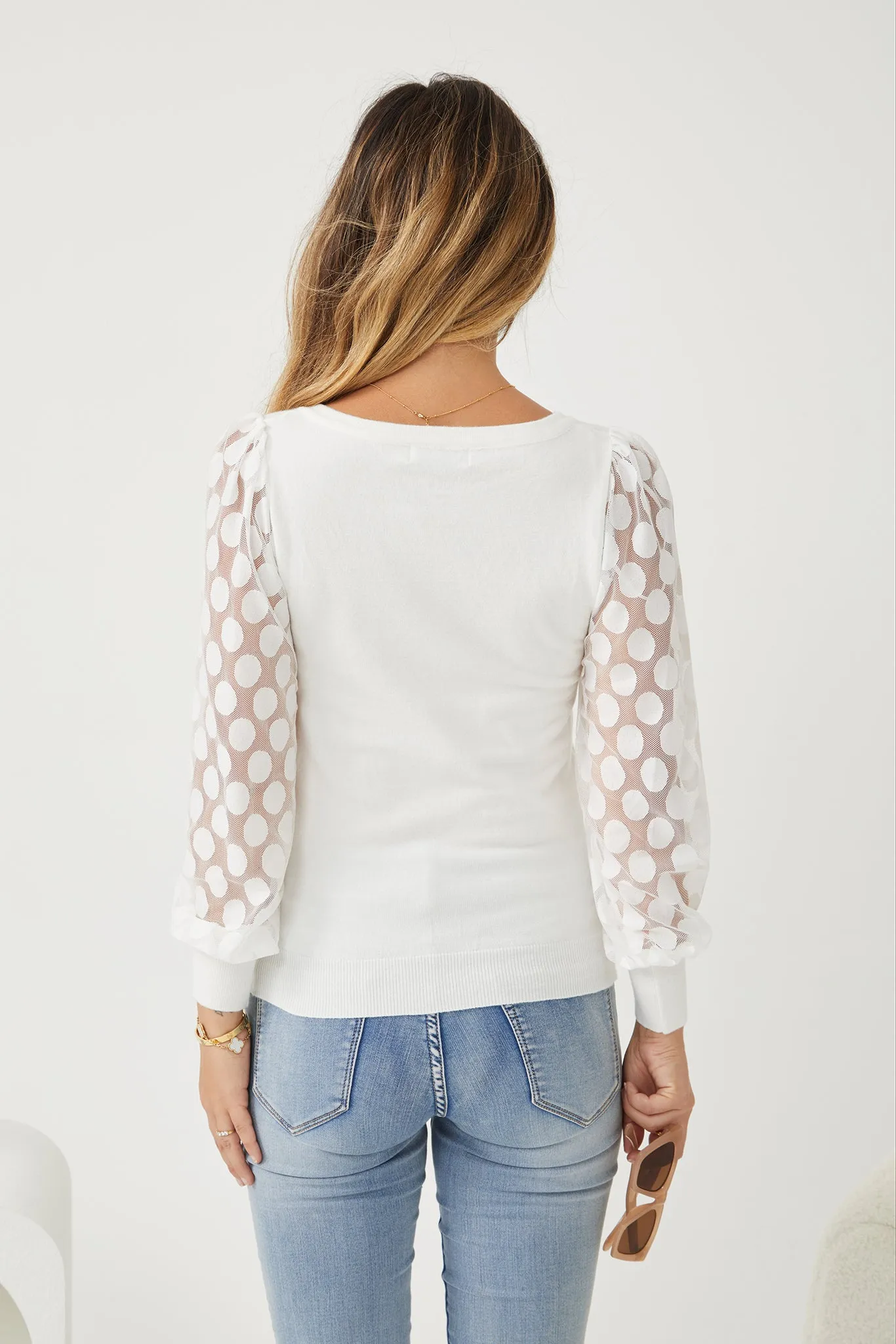 Elaia Knit Top - White