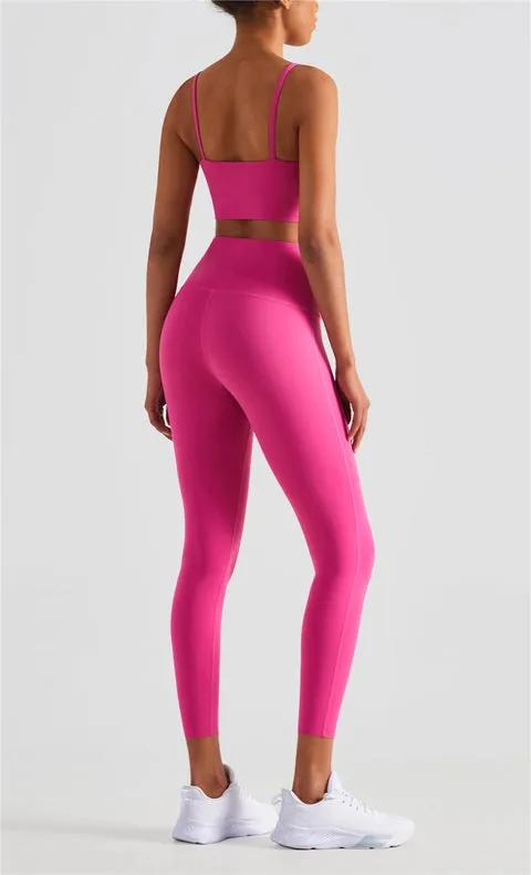 Esther Lycra® Seamless High Waist Leggings Neon Pink