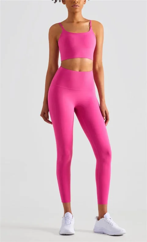 Esther Lycra® Seamless High Waist Leggings Neon Pink