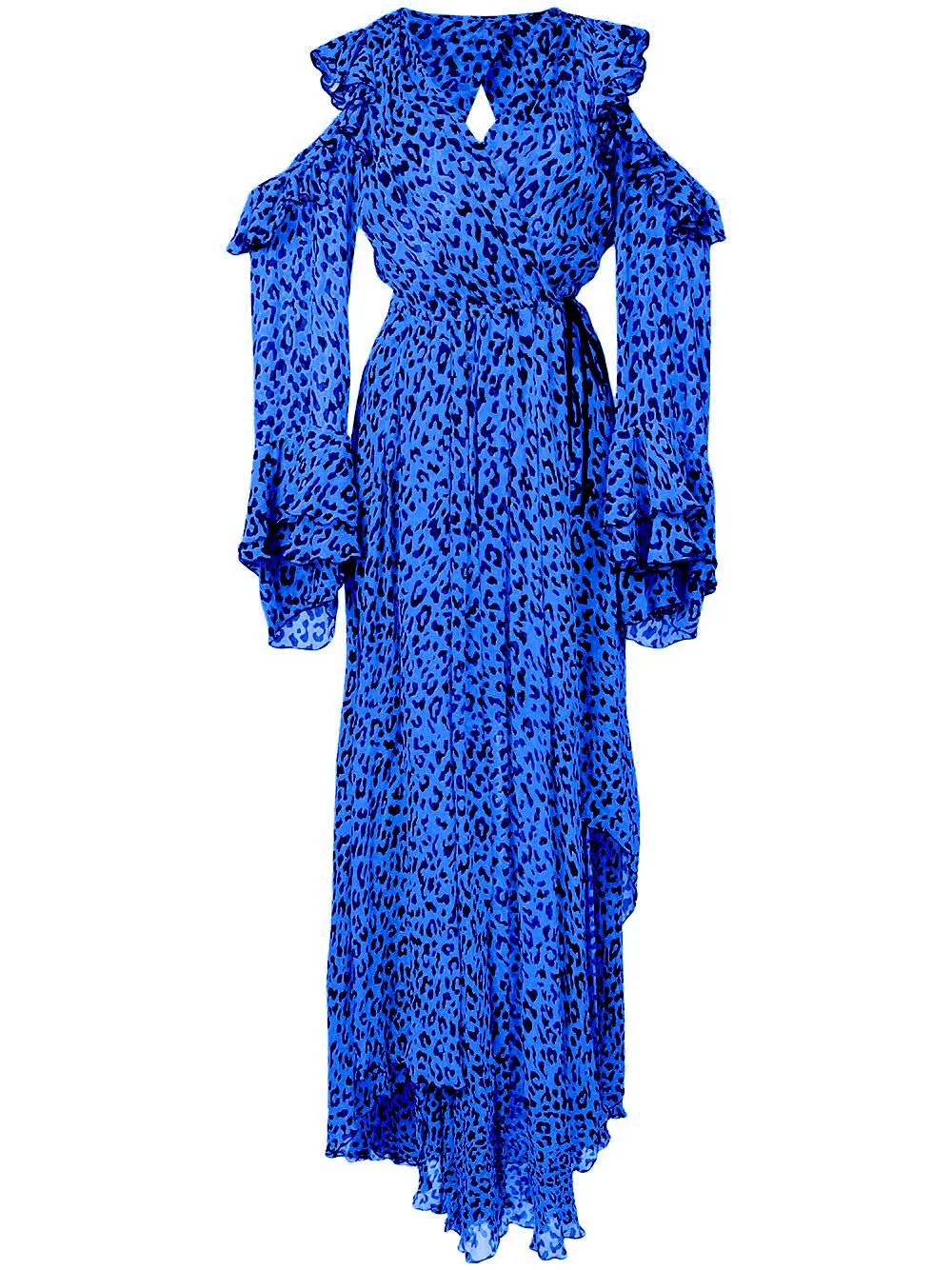 GF Ruffled Leopard Wrap Maxi Dress