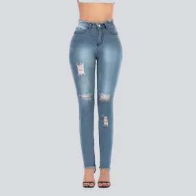 High Waist Skinny Stretch Jeans