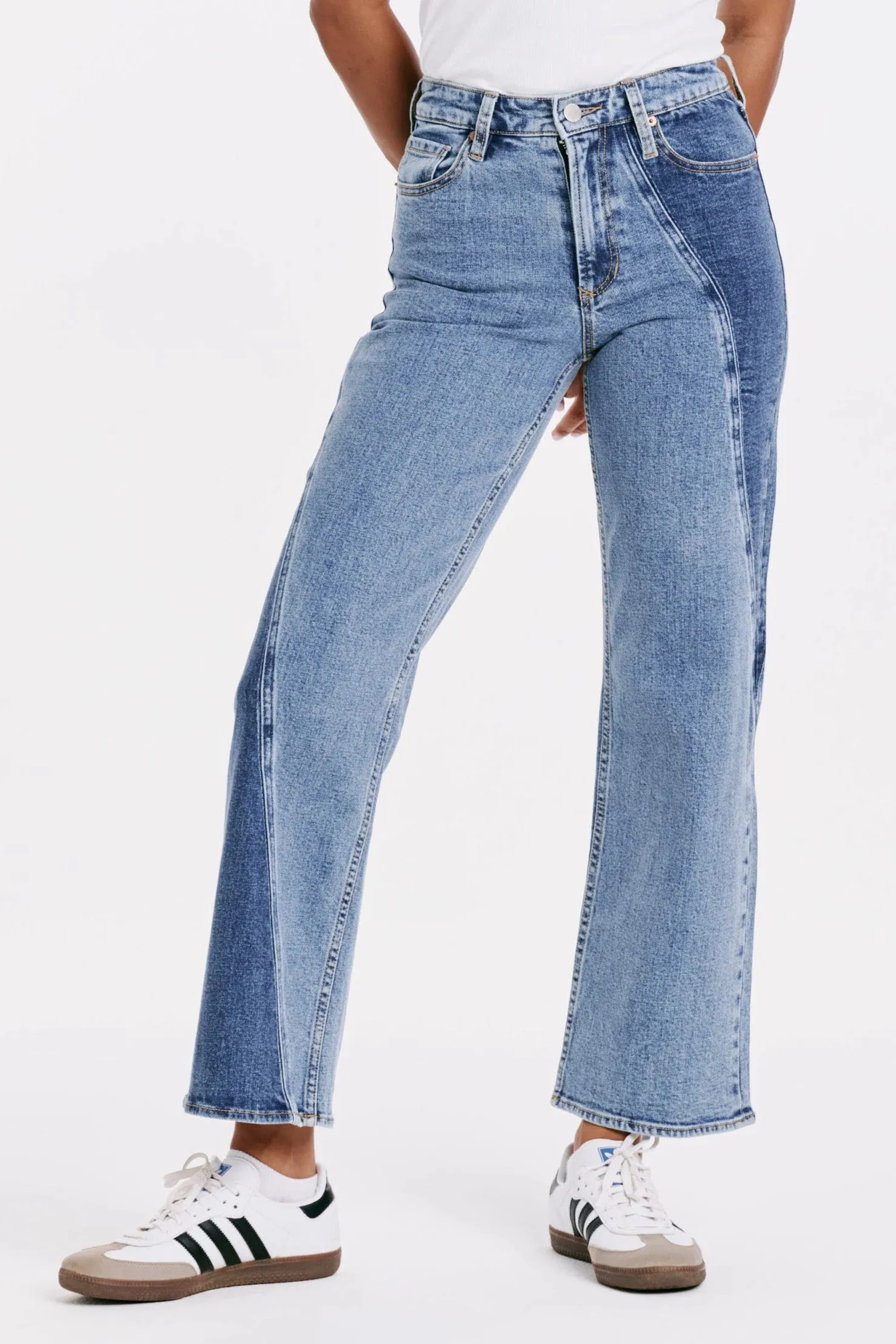 HOLLY Super High Rise Two Tone Straight Jean #191