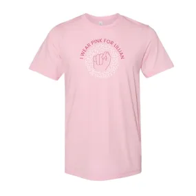 I Wear Pink For Lillian Hand Adult Tee