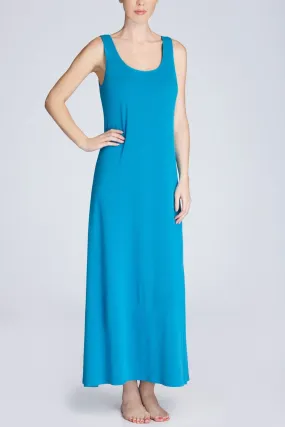 Jersey Tank Maxi Gown - Marina Blue