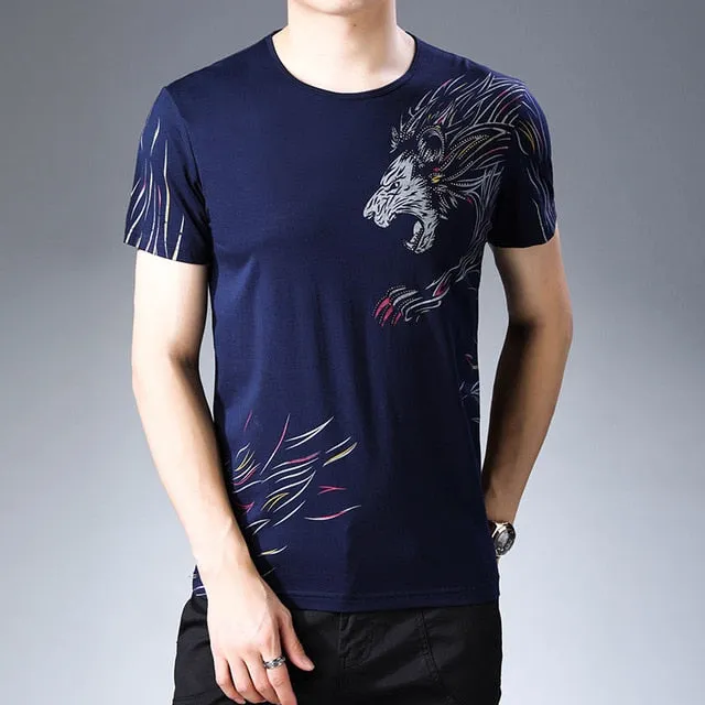 Korean Lion Art Printed Tees