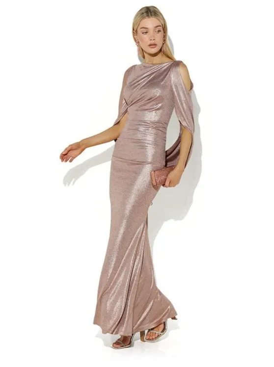 Lana Rose Gold Metallic Gown