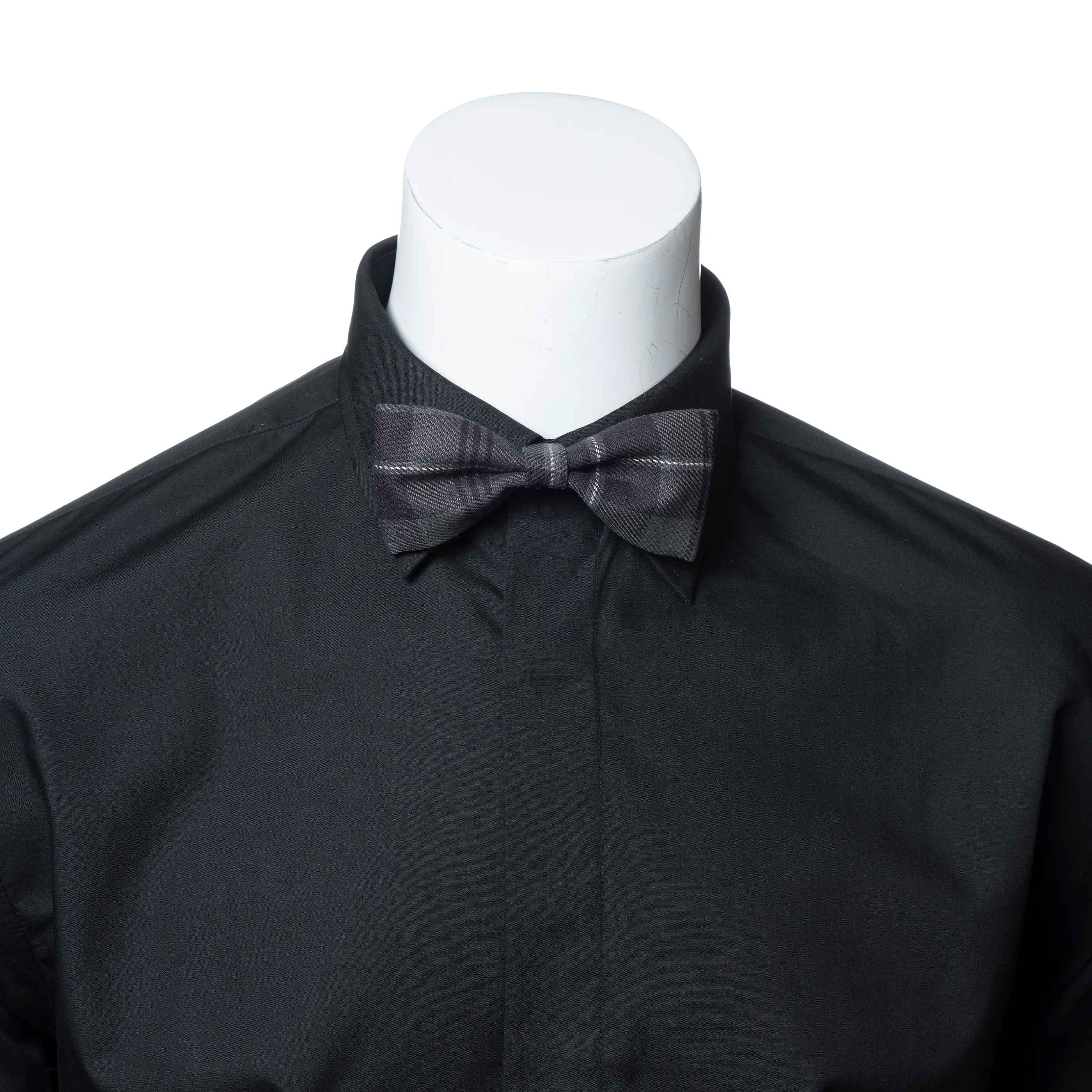 Men Scottish Bow Tie - Grey Granite