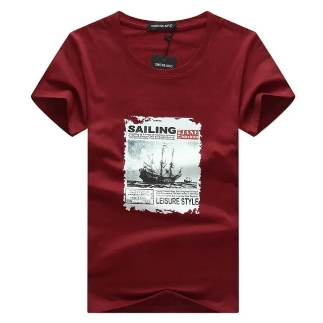 Men's Casual Cotton brand T-shirt