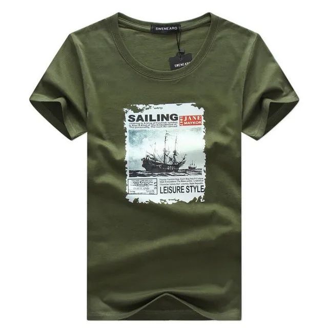 Men's Casual Cotton brand T-shirt