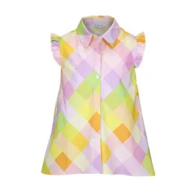 MULTI-COLOUR GEOMETRIC BLOUSE