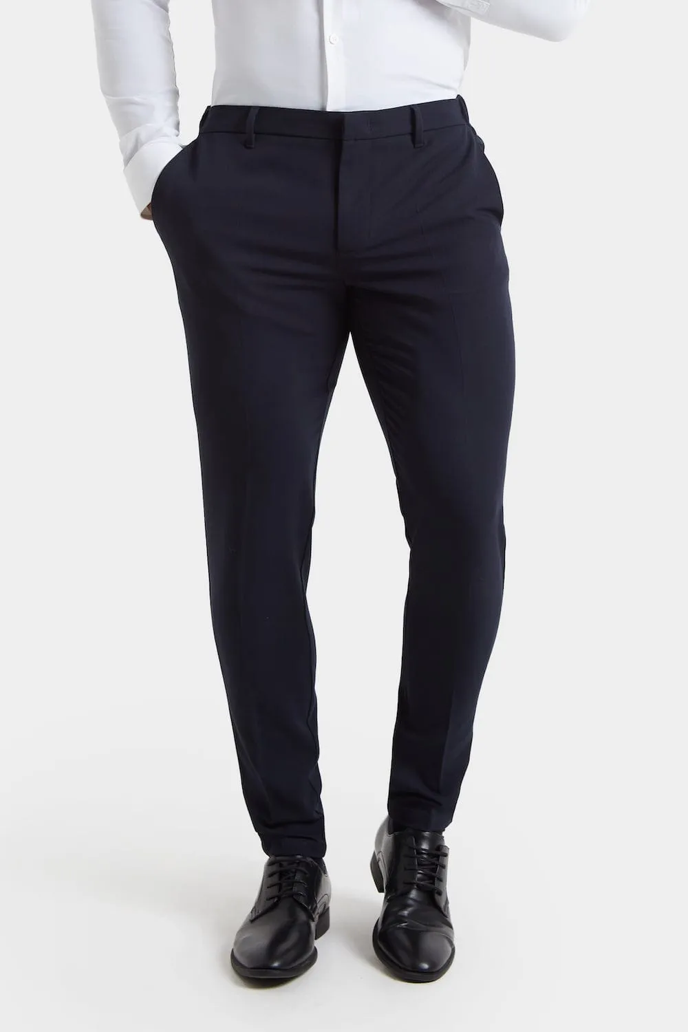 Muscle Fit Essential Trousers in Navy