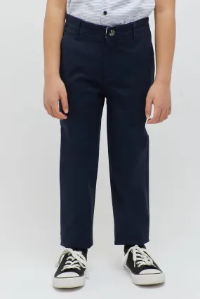 One Friday Classic Navy Blue Trouser