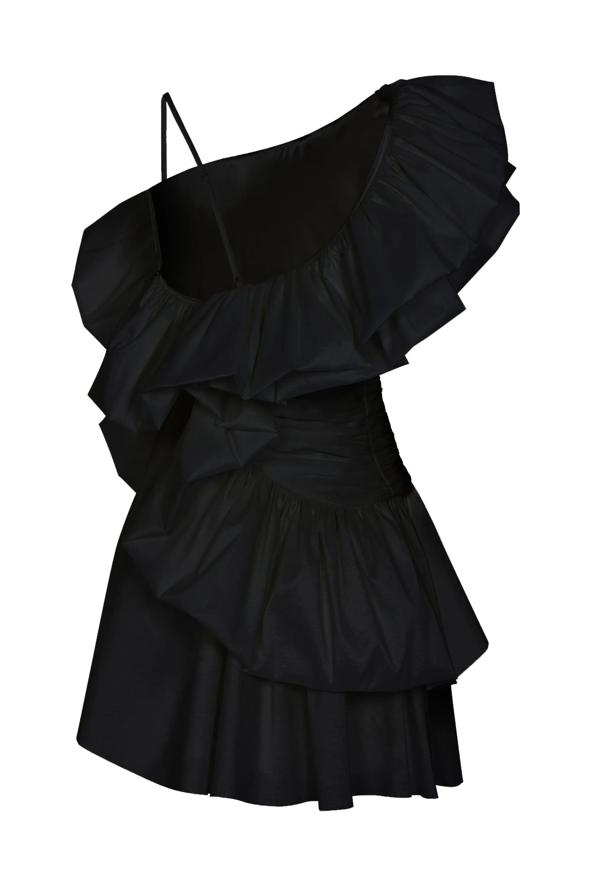 One Shoulder Draped Taffeta Dress (Final Sale)