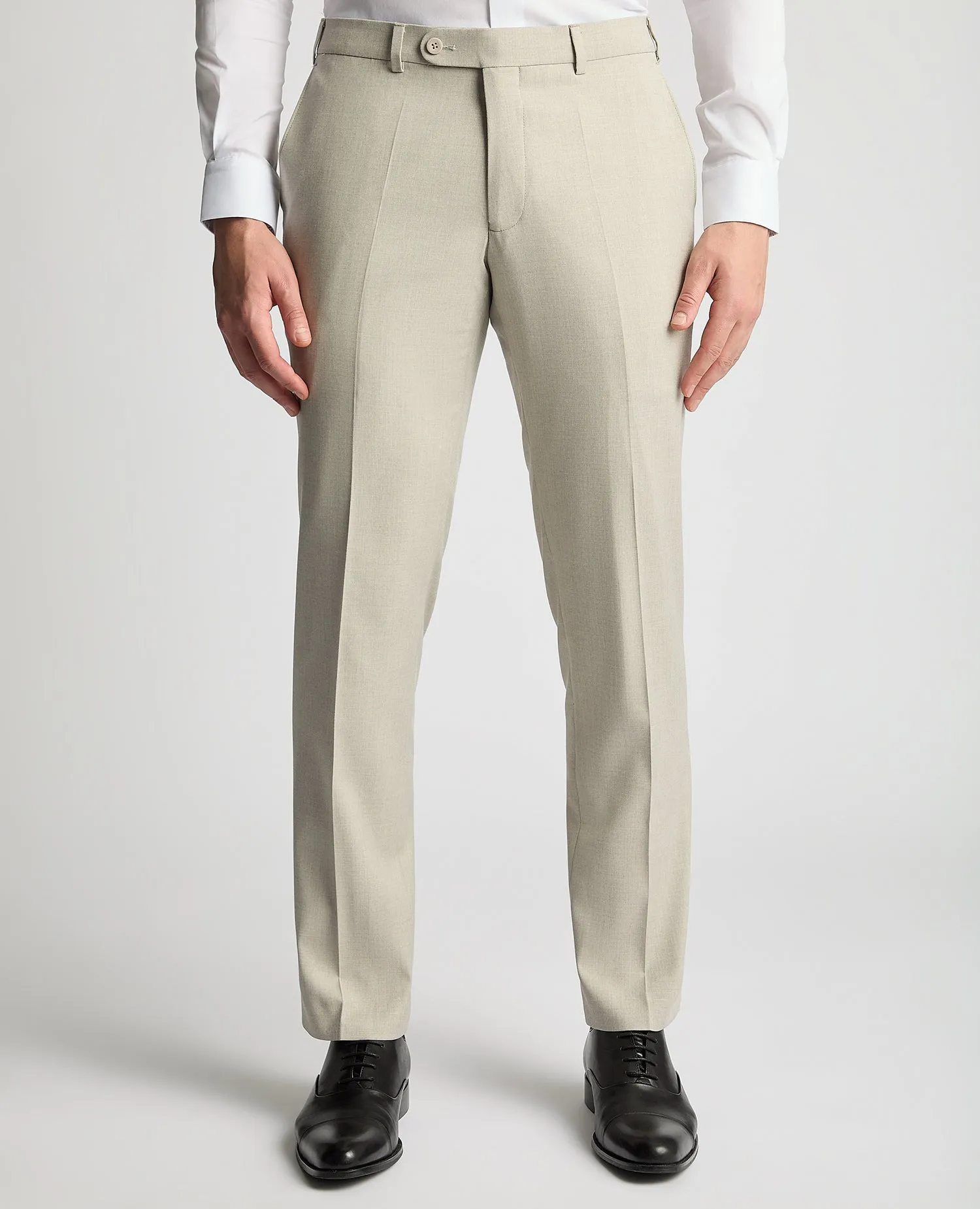 Polyviscose stretch formal trousers