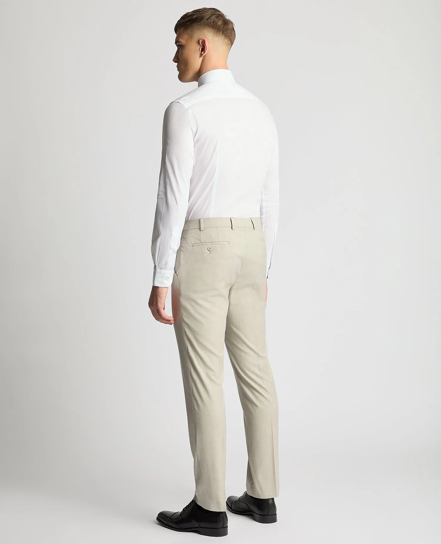 Polyviscose stretch formal trousers