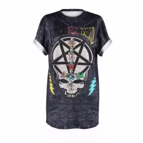 Punk Rock Skull Printed Tees v16