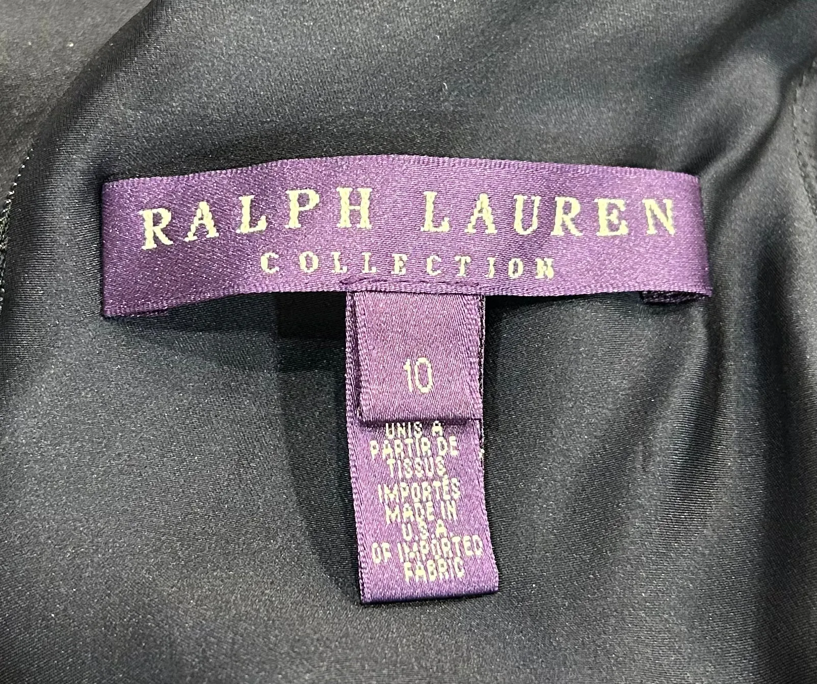 Ralph Lauren Purple Label Navy Cross Halter Silk Gown