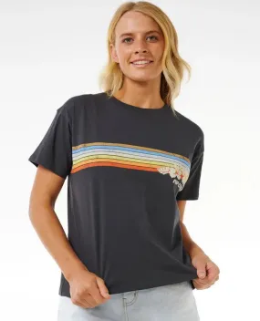 Rip Curl Hoffman Relaxed  Ladies Tee Washed Black