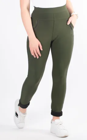 Stretch Pocket Trousers | Khaki