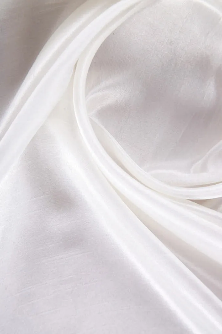 White Dyeable Natural Matka Silk