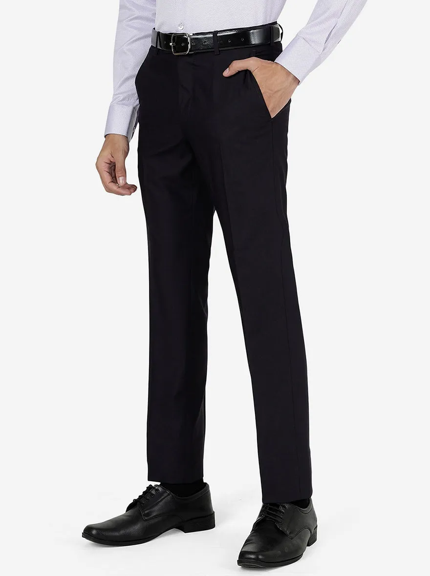 Wine Solid Slim Fit Formal Trouser | Greenfibre